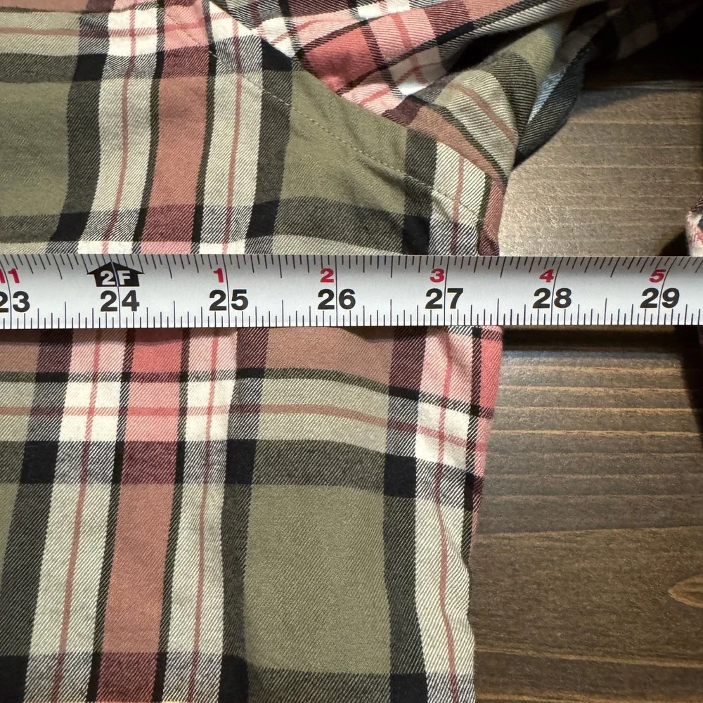 UNTUCKit Button Down Shirt Men's 2XL Long Sleeve Green Pink Plaid Relaxed Fit